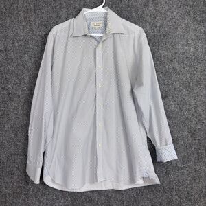 Ted Baker Endurance  Shirt Mens Size 17  34 / 35 blue diamond  casual Business